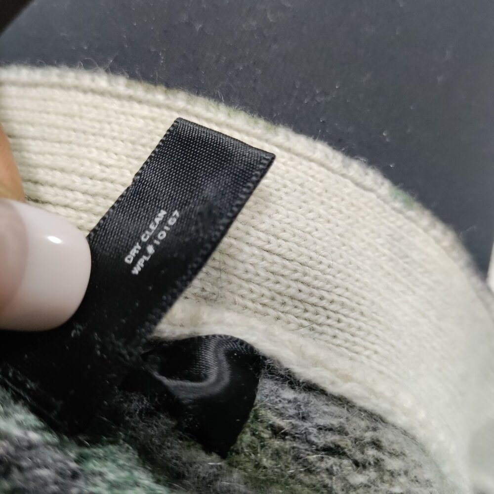 Aqua Cashmere Oversized Green Combo Camouflage Cardigan Sweater Women's Medium - Picture 13 of 16